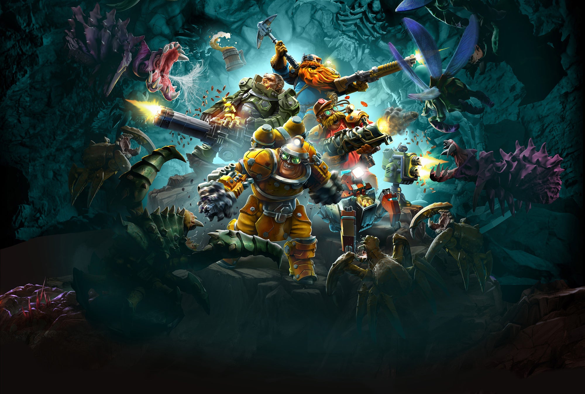 Deep Rock Galactic 14 engraved dice MOOD Publishing